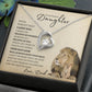 To my BadAss Daughter (Lion Beige Card) Forever Love Necklace
