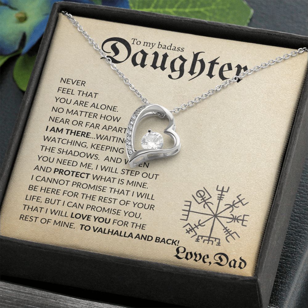 Daughter from Dad (Beige Viking Card) - Forever Love Necklace