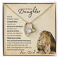 To my BadAss Daughter (Lion Beige Card) Forever Love Necklace