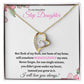To My Beautiful Step Daughter / nonbiological (Pink Card) - Forever love Necklace