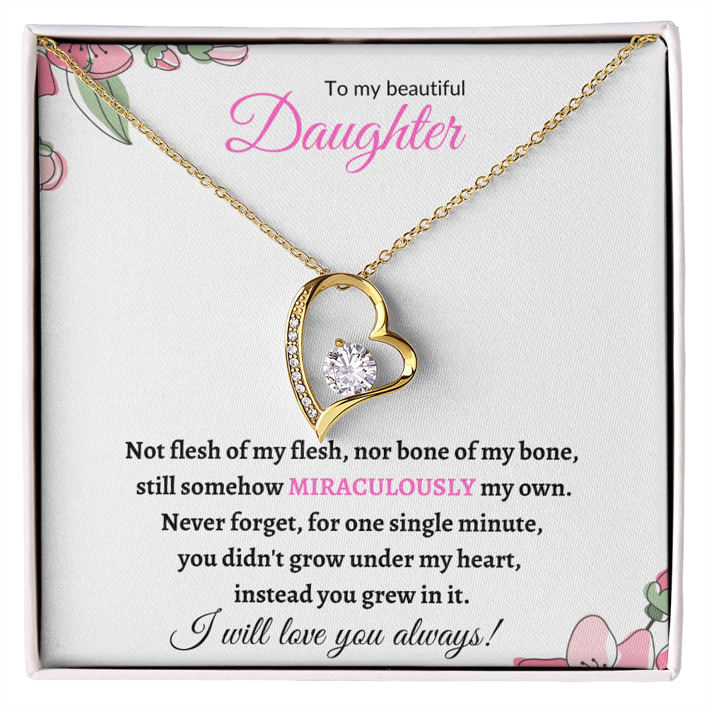 Nonbiological / Adopted Daughter (Pink Card) - Forever Love Necklace