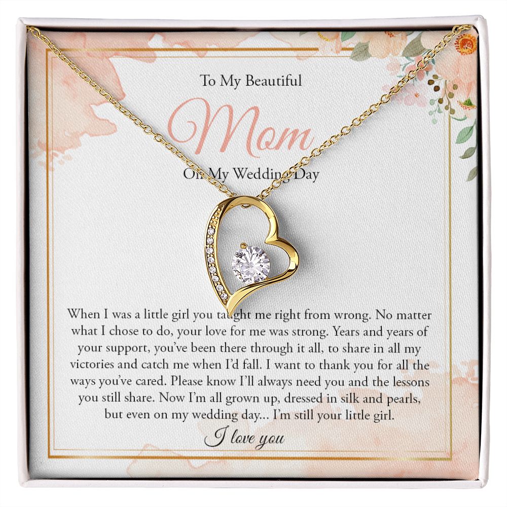 To My Mom My Wedding Day - Forever Love Necklace