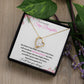 To My Beautiful Step Daughter / nonbiological (Pink Card) - Forever love Necklace