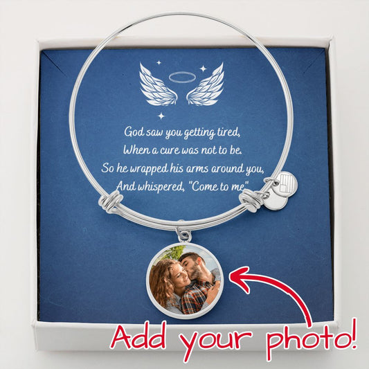 God Saw You getting Tired (Blue in memory /Sympathy ) - Circle Bangle
