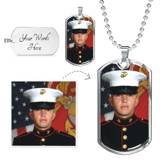 To My Grandfather- Buyer Uploads Any Picture -  Dog Tag
