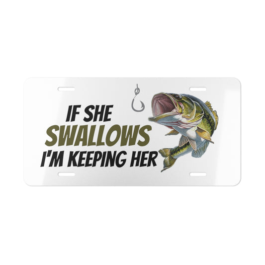 I'm Keeping Her (Green Bass / Fish) - Vanity Plate