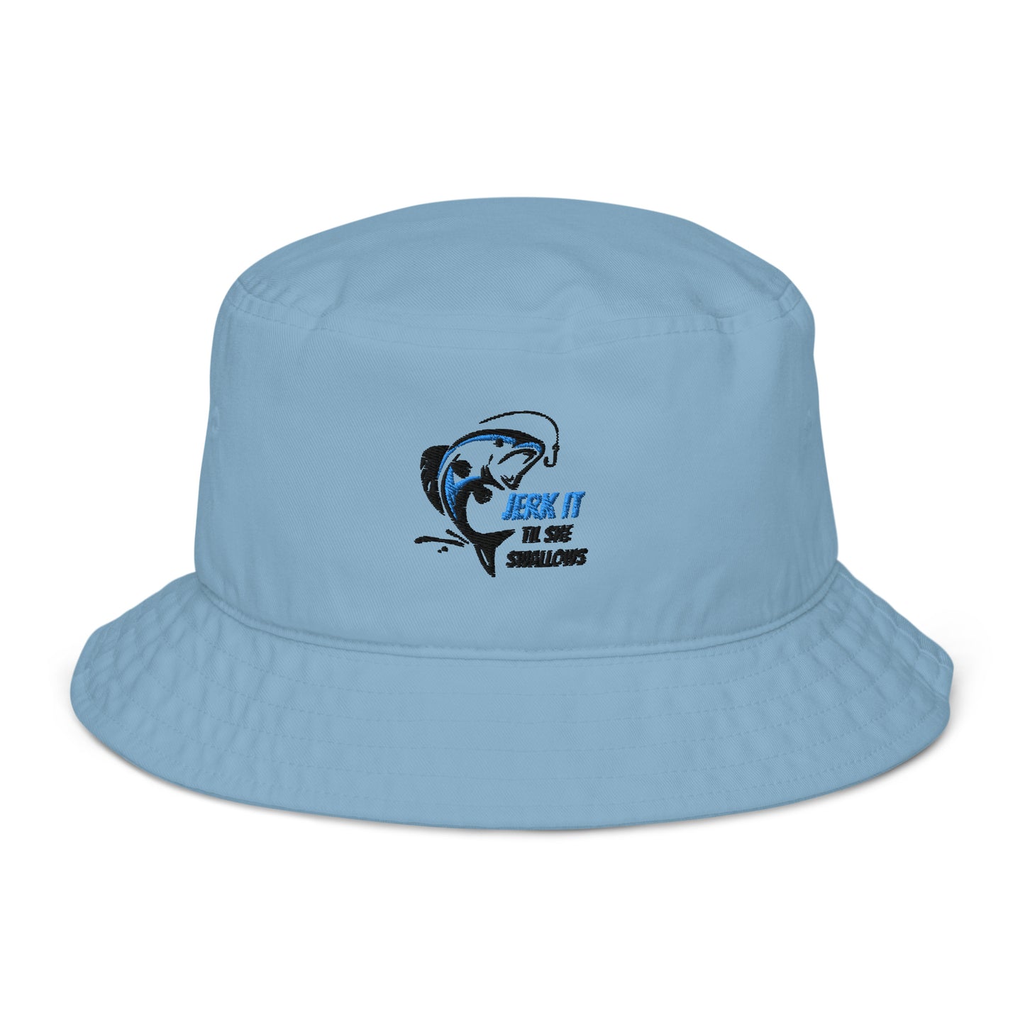 Jerk it 1 -(Blue Fish)- Organic bucket hat